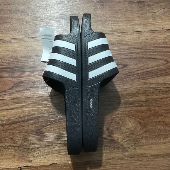 Adidas Adilette Aqua Comfort Slides Unisex Mens Size 9 Women Size 10 Black White main image 5